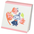 Japan Moomin Square Memo Pad - Little My : Orange Flower Bird B - 1