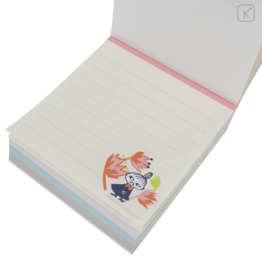 Japan Moomin Square Memo Pad - Little My : Orange Flower Bird B - 2