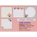 Japan Moomin Square Memo Pad - Little My : Orange Flower Bird B - 3