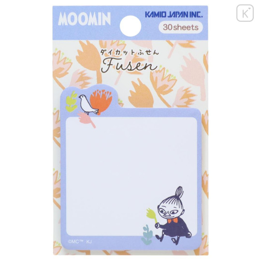 Japan Moomin Die-cut Sticky Notes - Little My : Orange Flower Bird Blue - 1