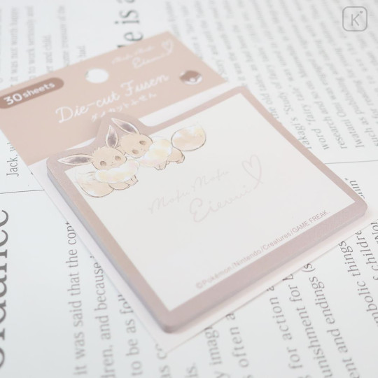 Japan Pokemon Die-cut Sticky Notes - Eevee : Mofu Love A - 2