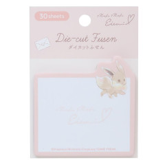 Japan Pokemon Die-cut Sticky Notes - Eevee : Mofu Love B