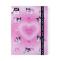 Japan Sanrio 5+1 Pockets A4 Index File Holder - Kuromi & My Melody : Heart Black Pink - 1