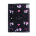 Japan Sanrio 5+1 Pockets A4 Index File Holder - Kuromi & My Melody : Heart Black Pink - 2