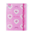 Japan Sanrio 5+1 Pockets A4 Index File Holder - Kuromi & My Melody : Heart Black Pink B - 1