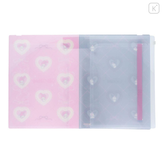 Japan Sanrio 5+1 Pockets A4 Index File Holder - Kuromi & My Melody : Heart Black Pink B - 3