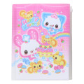 Japan Kamio 6+1 Pockets A4 Clear File Holder - Happy March Cat & Rabbit : Heisei Retro Pink - 1