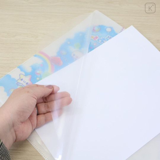 Japan Kamio 10 Pockets A4 Clear Holder - Pukupuku Awawa-chan : Heisei Retro - 3