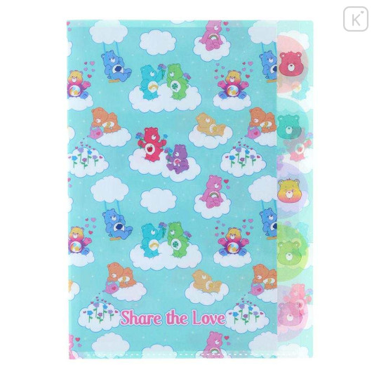 Japan Care Bears 5 Pockets A4 Index File Holder - Share The Love - 1