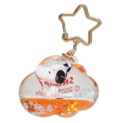 Japan Peanuts Floating Keychain - Snoopy : Cloud Orange Star