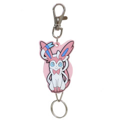 Japan Pokemon Rubber Reel Keychain - Sylveon