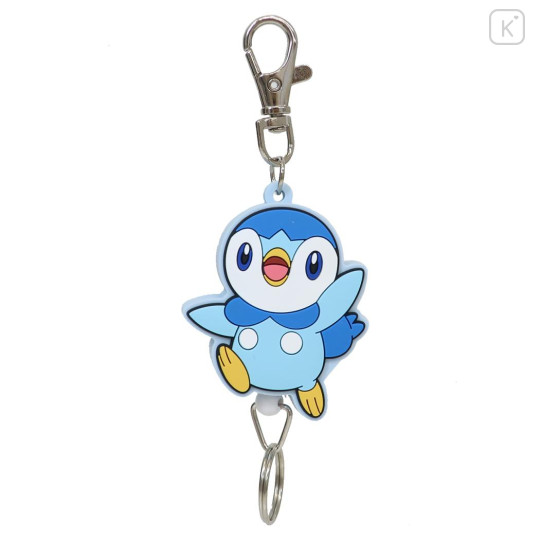 Japan Pokemon Rubber Reel Keychain - Piplup - 1