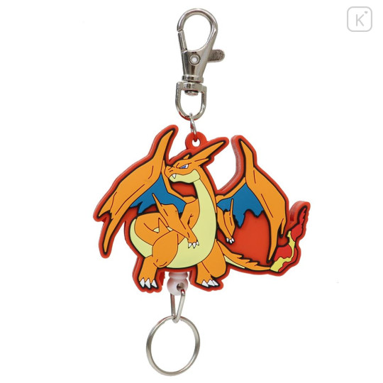 Japan Pokemon Rubber Reel Keychain - Charizard Y - 1