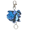 Japan Pokemon Rubber Reel Keychain - Charizard X - 1