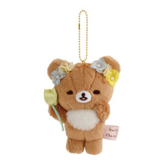 Japan San-X Store Hanging Plush Toy - Chairoikoguma : Flower Marches