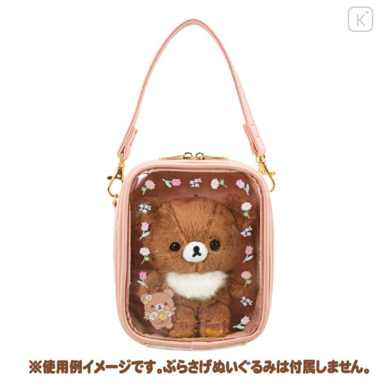Japan San-X Store Plush Clear Pouch - Chairoikoguma : Flower Marches - 5