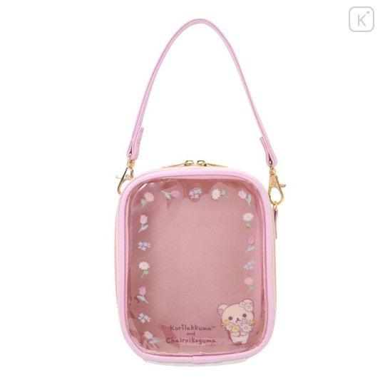 Japan San-X Store Plush Clear Pouch - Korilakkuma : Flower Marches - 1