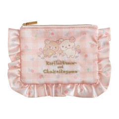 Japan San-X Store Mini Pouch - Chairoikoguma & Korilakkuma : Flower Marches