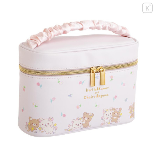 Japan San-X Store Vanity Pouch - Chairoikoguma & Korilakkuma : Flower Marches - 1