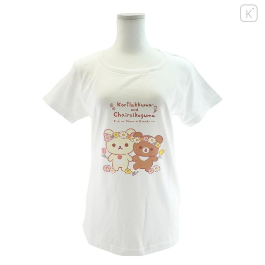 Japan San-X Store T-shirt (M) - Chairoikoguma & Korilakkuma : Flower Marches - 1