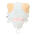 Japan Sanrio Mascot Reel Keychain - Masyumaro : Waiting For Food - 3