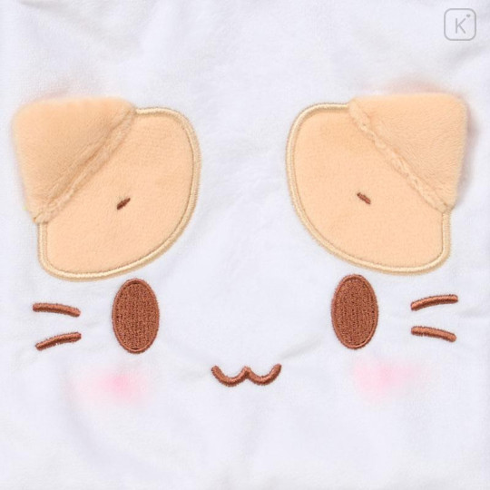 Japan Sanrio Plush Drawstring Bag - Masyumaro : Smile Face - 4