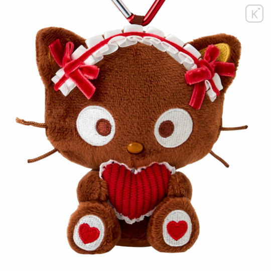 Japan Sanrio Mascot Holder - Chococat : Frill Red Heart Brown - 2
