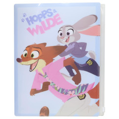 Japan Disney 6+1 Pockets A4 Clear File Holder - Zootopia 2 : Work
