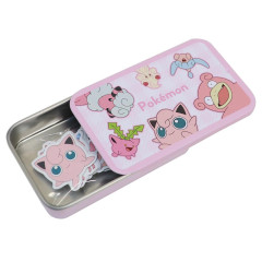 Japan Pokemon Flake Sticker Set & Case - Pocket Monster : Pink Characters