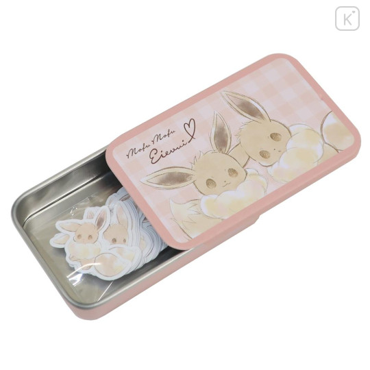 Japan Pokemon Flake Sticker Set & Case - Eevee : Mofu Love - 1