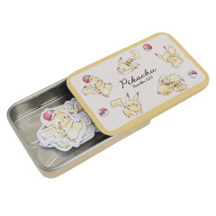 Japan Pokemon Flake Sticker Set & Case - Pikachu : number 025