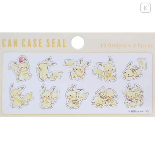 Japan Pokemon Flake Sticker Set & Case - Pikachu : number 025 - 3