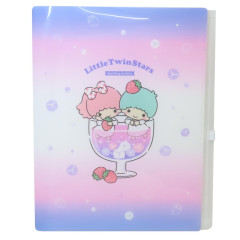 Japan Sanrio 6+1 Pockets A4 Clear File Holder - Little Twin Stars : Sparkling Bubbles