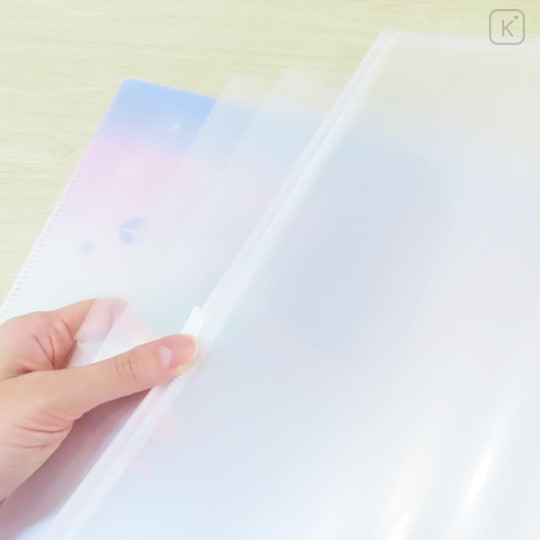 Japan Sanrio 6+1 Pockets A4 Clear File Holder - Little Twin Stars : Sparkling Bubbles - 3