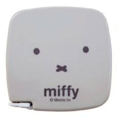 Japan Sanrio Mascot Tape Measure - Miffy : Face Grey