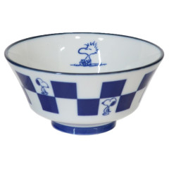 Japan Peanuts Mino Ware Bowl - Snoopy & Woodstock : Checkered
