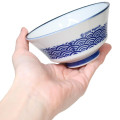 Japan Peanuts Mino Ware Bowl - Snoopy & Woodstock : Sea Wave - 2