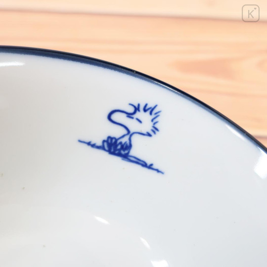 Japan Peanuts Mino Ware Large Bowl - Snoopy & Woodstock : Wave - 3