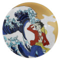 Japan One Piece Soy Sauce Plate - Luffy Kutani Ware The Great Wave off Kanagawa - 1
