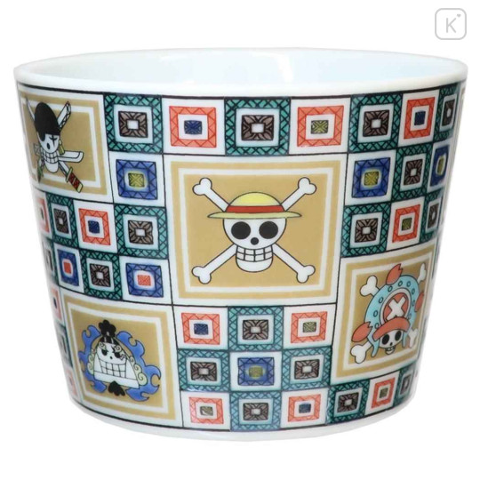 Japan One Piece Kutani Ware Soba choko Small Bowl - Pirate Flag - 1