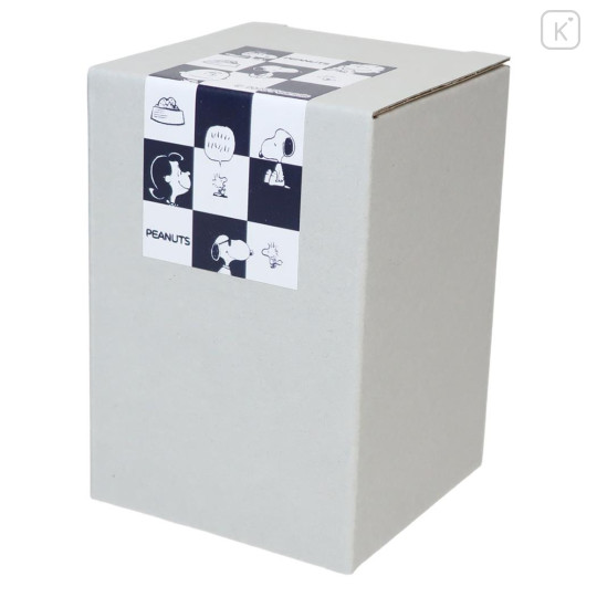 Japan Peanuts Japanese Tea Cup - Snoopy & Woodstock : Friends Checkered Mino ware - 3