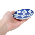Japan Peanuts Soy Sauce Plate - Snoopy & Woodstock : Mino Ware Checkered - 2