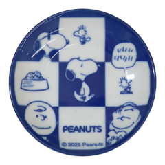 Japan Peanuts Soy Sauce Plate - Snoopy & Woodstock : Mino Ware Friends Checkered