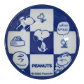 Japan Peanuts Soy Sauce Plate - Snoopy & Woodstock : Mino Ware Friends Checkered - 1