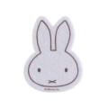 Japan Miffy Fluffy Felt Sticker - Miffy : Face White - 2