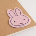 Japan Miffy Fluffy Felt Sticker - Miffy : Face Pink - 3