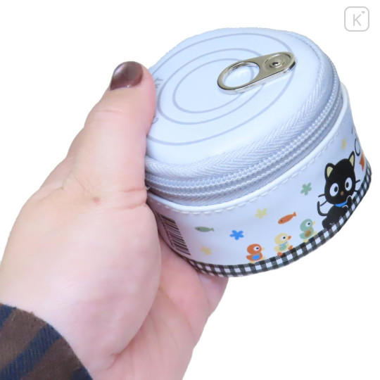 Japan Sanrio Round Mini Pouch - Chococat : Cat Food Can Style - 2