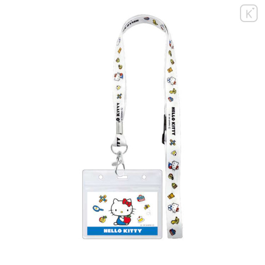 Japan Sanrio Pass Case Card Holder with Neck Strap - Hello Kitty : Favourite - 1