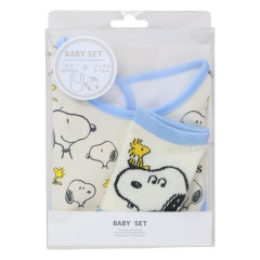 Japan Peanuts Bib & Socks Set - Snoopy & Woodstock : Funny Face