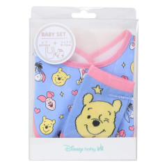 Japan Disney Bib & Socks Set - Eeyore & Piglet & Pooh : Funny Face